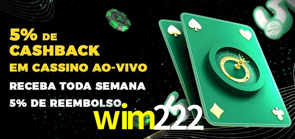 Promoções do cassino ao Vivo wim222